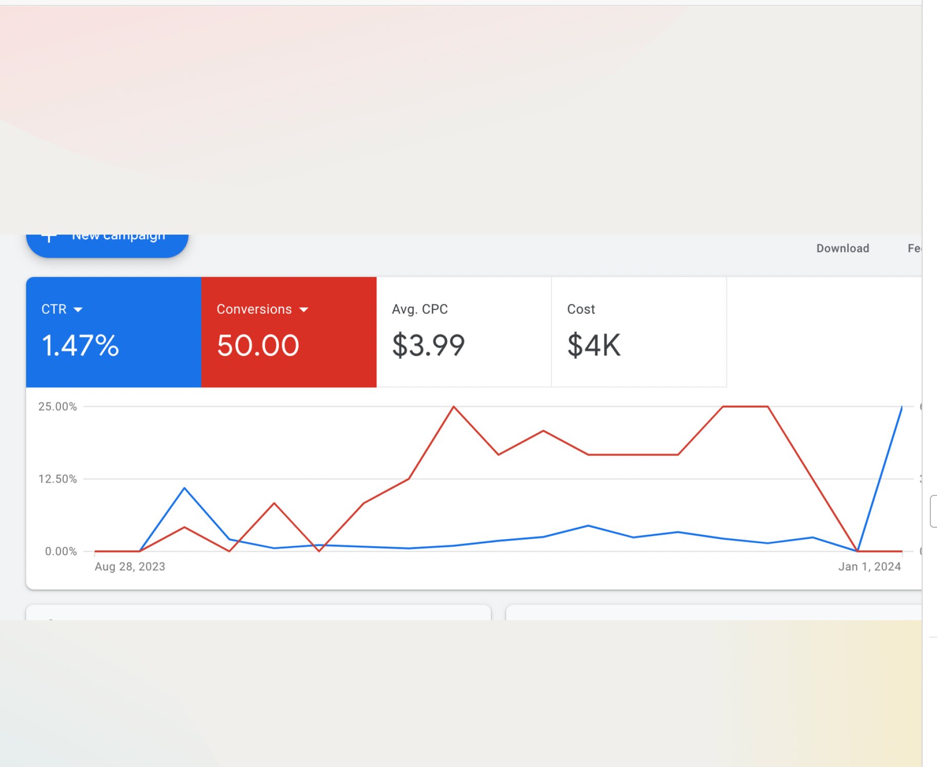Google Ads dashboard